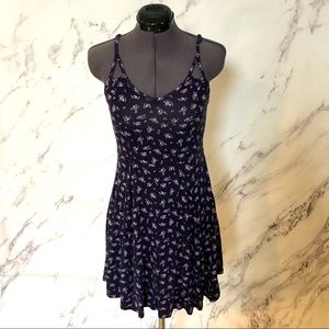 Mudd Navy/Purple Skater Dress Sz M
